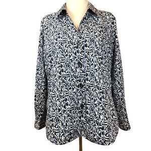 Foxcroft Womens Career Blouse Top 16W Long Sleeve Button Up Work Business Wear